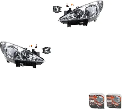 Immagine prodotto di Johns, set di fari + Osram Night Breaker Laser adatto per Peugeot 307 07/05- 8200074008 6202E1 00006202E1 6710027 0000620639 620639 0000620662