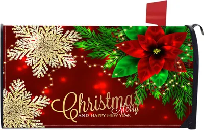 Produktbild von Magnetische Briefkastenabdeckung für den Winter, Standardgröße 18 x 21 Zoll, Briefkastenabdeckung mit Weihnachtsmotiv, Feiertagspost, Briefkastenabdeckung für den Außenbereich, Garten, Hofdekoration