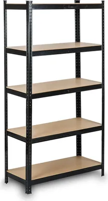 Obrázek produktu pro Regał metalowy magazynowy 150 x 75 x 30 cm Humberg HR-811 czarny