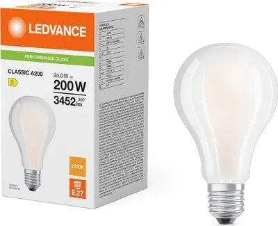 Immagine prodotto di LEDVANCE LED CLASSIC A 24W 827 smerigliato E27 lampada 3452lm 2700K bianco caldo come 200W 4099854069895