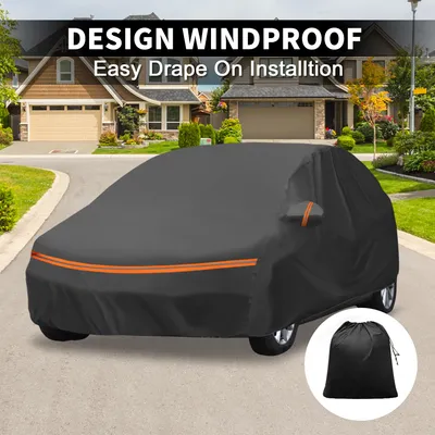 Image de Housse De Voiture Pour Vw Up 2011-2020 Peva Coton Spunlace ExtšŠrieur Housse Complššte Toutes Saisons šŠtanche Coupe-Vent Protection Contre Soleil Pluie Neige Fermeture šŠclair Noir