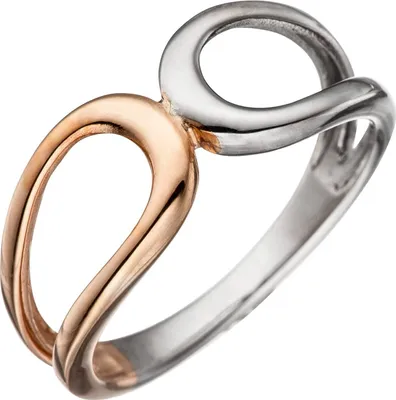 Produktbild von Gr. 54 - Damen Ring 925 Sterling Silber bicolor vergoldet Silberring