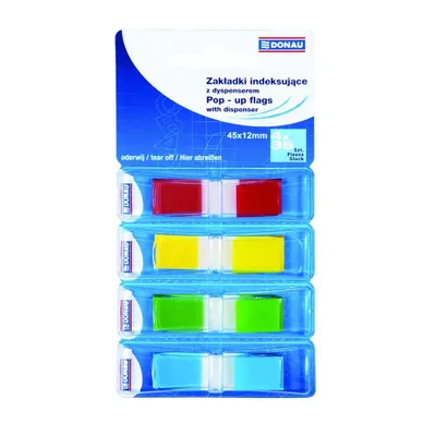 Image de Marque-page autocollant DONAU 12x45mm/5x25l. plastique fluo