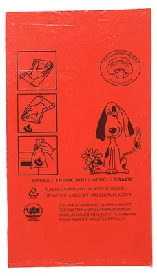 Produktbild von Klassische Hundekotbeutel | 1000 Stück | HxBxT 20x35x0,01cm | Rot