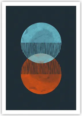 Produktbild von Poster - Poster ohne Rahmen - Geometrie Abstraktion Minimalismus - 70x100 cm - Wand Bild - Wanddeko - Wandbilder - Kunstposter - Wandposter - Bilder - Kunstdruck - Wanddekoration - P2XPA70x100-5042
