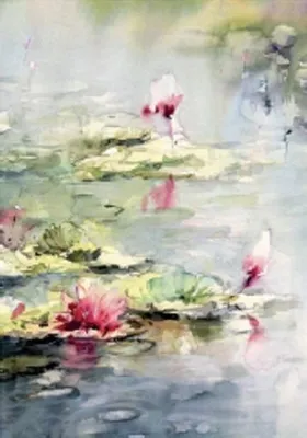 Produktbild von Sonderkarte 12 x 18 cm mit Umschlag „Wasserlilie“