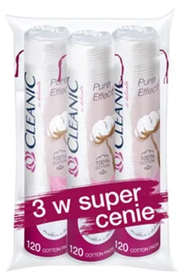 Zdjęcie produktu dla Cleanic Płatki Kosmetyczne 120Szt