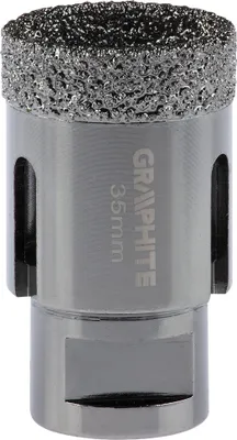Image de GRAPHITE Diamond Scie cloche, pour la découpe de pierres, carrelages, asphalte, briques, béton, filetage M14