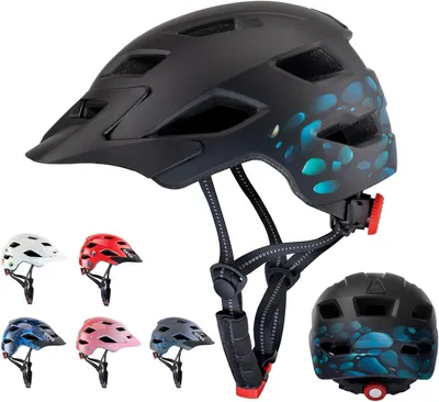 Immagine prodotto di Casco per bicicletta per bambini - Casco sicuro - Protegge durante la bicicletta - Regolabile e traspirante - Taglia 48-57 cm - Blu