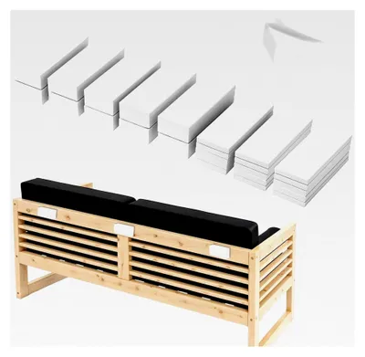 Produktbild von 25 Stück Eva-Schaum Abstandshalter für Wände, Set mit 2 Größen (76 * 30 * 5mm und 76 * 30 * 15mm), Anti-Vibrations Wand- und Türgriffstopper, Wandpuffer aus Schaumstoff, für Möbelschutz und Geräuschreduzierung