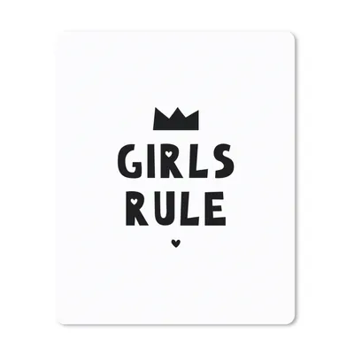 Produktbild von MuchoWow® Mauspad Mousepad Zitate - Kinder - Mädchen - Mädchen regieren - Sprichwörter 30x40 cm - Mousepads - Maus Mat - Pad - Mausunterlage - Mausmatten
