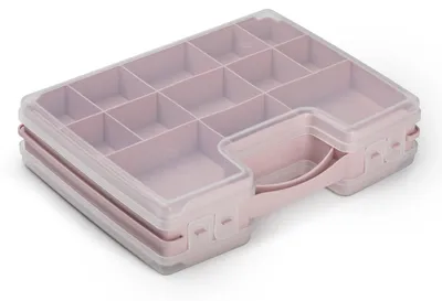 Produktbild von Plasticforte Aufbewahrungsbox - rosa - Kunststoff - 28 x 21 cm - Aufbewahrungsbox/Sortierbox