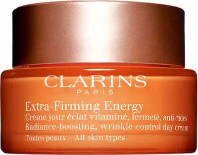 Productafbeelding van Clarins Extra Firming Energy Cream, Dagcrème, Voor dames, Geschikt voor alle huidtypes, Décolleté, Gezicht, Hals, Anti-rimpel, Energiserend, Verstevigend, Revitaliserend, Gladmakend, Vanaf 40 jaar