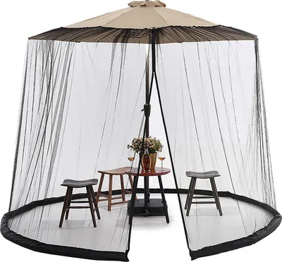 Produktbild von Anti-Moskitonetz für den Außenbereich, römisches Regenschirmnetz für den Außenbereich, Wasserrohr-Moskitonetz, 335 * 240, Umfang 1060 cm, schwarz