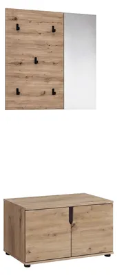 Produktbild von xonox.home Garderobenkombination Keno Artisan Eiche Nachbildung / Artisan Eiche Nachbildung 80 x 191 x 37 cm