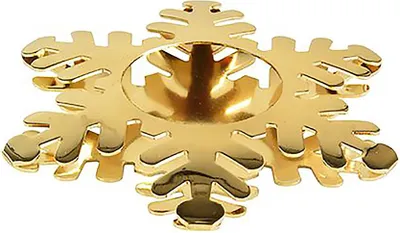 Produktbild von Kerzenhalter Snowflake Edelstahl 11cm gold