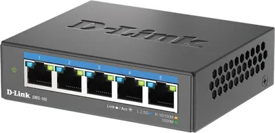 Zdjęcie produktu dla D-Link DMS-105, Nie zarządzany, L2, 2.5G Ethernet (100/1000/2500)