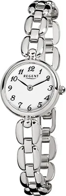 Produktbild von Regent Edelstahl Damen Uhr F-802 Quarzuhr Armband silber D2URF802