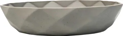 Produktbild von VIVANNO Pflanzschale Fiberglas CAVERO Schale, Betongrau mit Muster - 32x7 cm