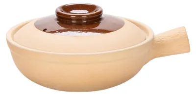 Obrázok produktu pre Omgoods – Keramický hrniec na varenie s rúčkou – hrniec na polievku s pokrievkou, 1000 ml