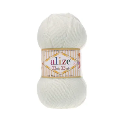 Produktbild von 100g Strickgarn ALIZE Baby Best uni Babywolle Wolle Antipilling, freie Farbwahl