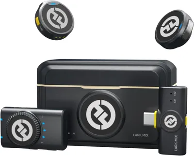 Immagine prodotto di Hollyland Lark M2 Mini Combo (antracite lucido con ricevitore per fotocamera USB-C Rx) Microfono wireless