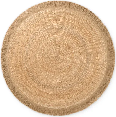 Immagine prodotto di Hanse Home Tappeto rotondo in juta intrecciata Nuru Naturale Oro