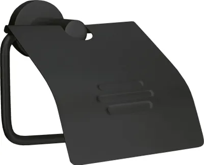 Produktbild von Kleine Wolke Rollenhalter mit Deckel APOLLO NERO Schwarz