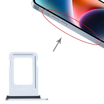 Image de Adaptateur pour support de carte SIM + plateau pour carte SIM pour Apple iPhone 14 Plus - Pièce de rechange - Bleu