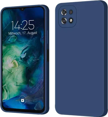 Produktbild von Hülle für Samsung Galaxy A22 5G Case Cover Bumper Silikon Softgrip Schutzhülle Farbe: Blau