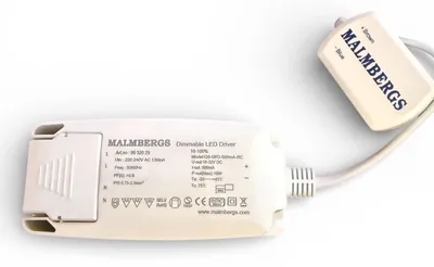 Produktbild von Malmbergs 9952029 LED Treiber 500mA 16W dimmbar – Konstantstrom 18–32V TRIAC