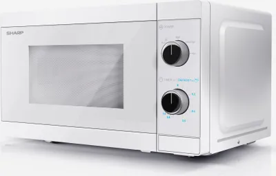 Produktbild von SHARP YC-MS01E-C Mikrowelle (800 W, 20 L, 5 Leistungsstufen, Auftaufunktion, einfache Reinigung), weiß
