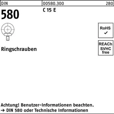 Produktbild von Ringschraube DIN 580 M 14 C 15 E