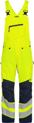 Produktbild von F. Engel Safety Latzhose, Gelb/Blue Ink, Gr. 42