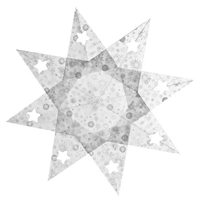Produktbild von Heyda 204875517 Faltblätter transparent "Stardust" 15 x 15 cm silberfarben
