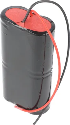 Produktbild von Notleuchtenakku NiCd 4,8V 4500mAh L2x2 Mono D mit 200mm Kabel einseitig