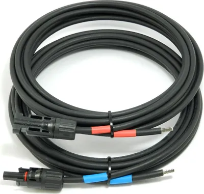 Produktbild von Solarkabel 6mm² schwarz Profi-Verbindungskabel mit Stecker für Laderegler Solarmodule Verteiler GAK