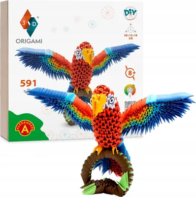 Zdjęcie produktu dla ALEXANDER Gra Origami 3D Papuga: Zestaw kreatywny