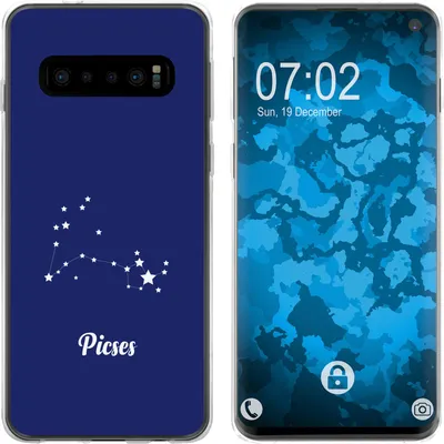 Produktbild von PhoneNatic Case kompatibel mit Samsung Galaxy S10 Silikon-Hülle SternzeichenPisces M1