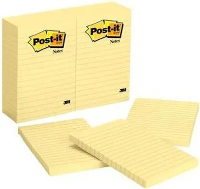 Immagine prodotto di 3M Post-it 102 x 152 mm (6 x 100), Giallo, 10,2 cm, 15,2 cm
