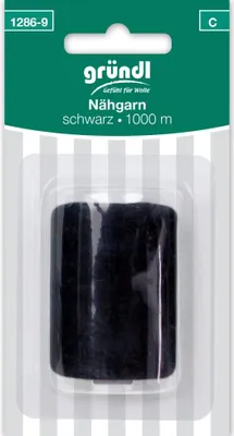 Produktbild von Gründl Nähgarn schwarz 1.000 m Garnstärke 40/2