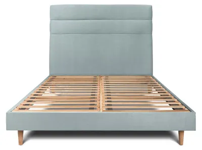 Obrázek produktu pro Postel s čalouněným čelem - sametová látka - 160 x 200 cm