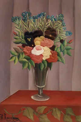 Produktbild von Plakat 20x30cm Blumenstrauß 2, Rousseau Vintage für das Wohnzimmer