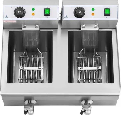 Produktbild von Elektrische Friteuse 20L Edelstahl Doppeltank