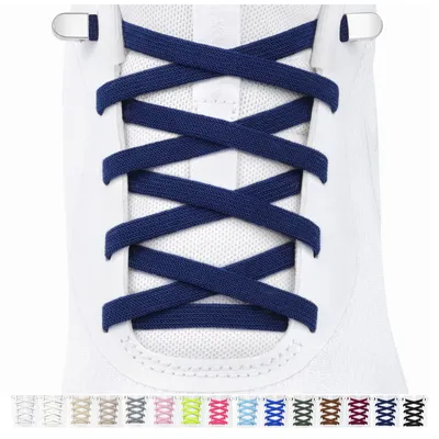 Immagine prodotto di Lacci piatti elastici, 2 paia, 120 cm, per scarpe sportive