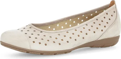 Zdjęcie produktu dla Gabor 44.169 baleriny - niskie buty damskie - wsuwane buty beżowe rekreacyjne NOWOŚĆ