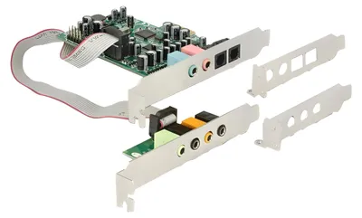 Zdjęcie produktu dla DeLOCK 89640, 7.1 kan., Wewnętrzny, 24 bit, 92 dB, PCI-E