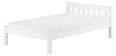 Produktbild von Futonbett weiß Einzelbett 120x200 Kiefer Massivholz Zubehör wählbar V-60.38-12WRollrost und Matratze inkl.