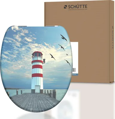 Produktbild von SCHÜTTE Duroplast WC Sitz LIGHTHOUSE, Toilettendeckel mit Absenkautomatik
