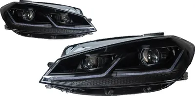 Zdjęcie produktu dla Reflektor, światła do jazdy dziennej LED, soczewka bi-ksenonowa, czarny, 2 sztuki, LHD